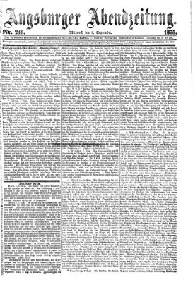 Augsburger Abendzeitung Mittwoch 8. September 1875