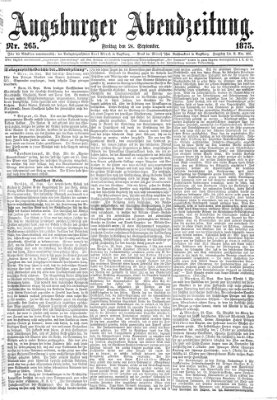 Augsburger Abendzeitung Freitag 24. September 1875