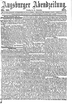 Augsburger Abendzeitung Dienstag 28. September 1875