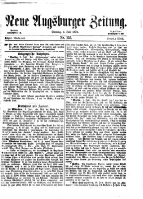 Neue Augsburger Zeitung Sonntag 4. Juli 1875