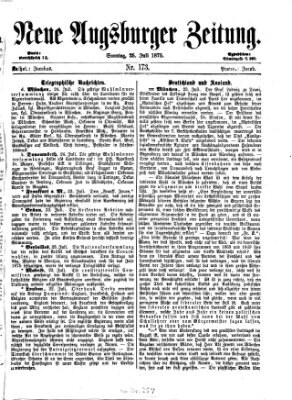 Neue Augsburger Zeitung Sonntag 25. Juli 1875