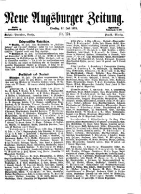 Neue Augsburger Zeitung Dienstag 27. Juli 1875