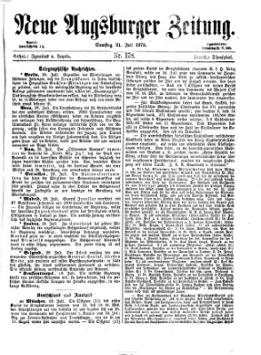 Neue Augsburger Zeitung Samstag 31. Juli 1875