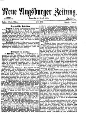 Neue Augsburger Zeitung Donnerstag 5. August 1875