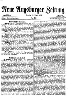 Neue Augsburger Zeitung Sonntag 15. August 1875