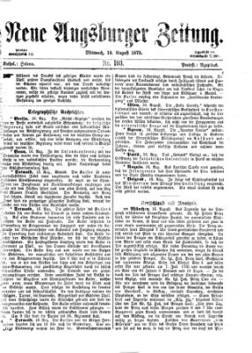 Neue Augsburger Zeitung Mittwoch 18. August 1875