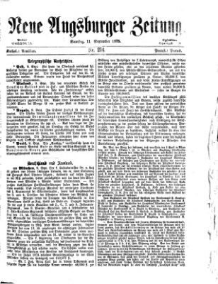 Neue Augsburger Zeitung Samstag 11. September 1875