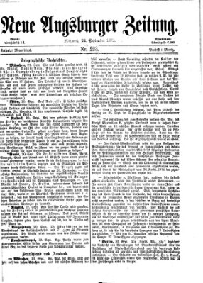 Neue Augsburger Zeitung Mittwoch 22. September 1875