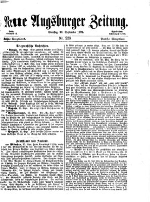 Neue Augsburger Zeitung Dienstag 28. September 1875