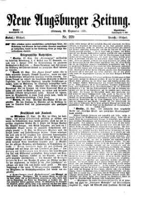 Neue Augsburger Zeitung Mittwoch 29. September 1875