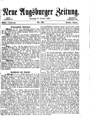 Neue Augsburger Zeitung Mittwoch 13. Oktober 1875