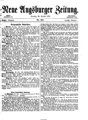 Neue Augsburger Zeitung Sonntag 24. Oktober 1875