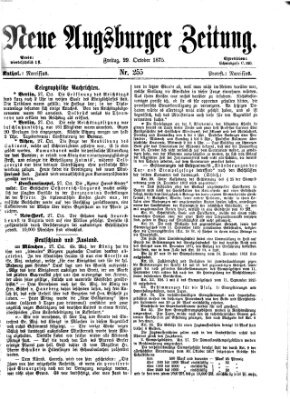 Neue Augsburger Zeitung Freitag 29. Oktober 1875