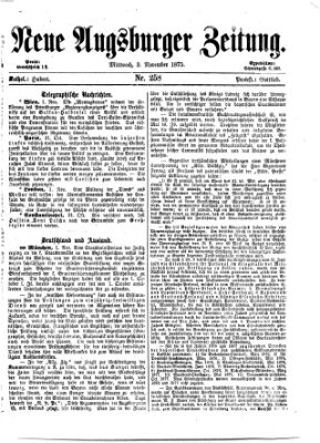 Neue Augsburger Zeitung Mittwoch 3. November 1875