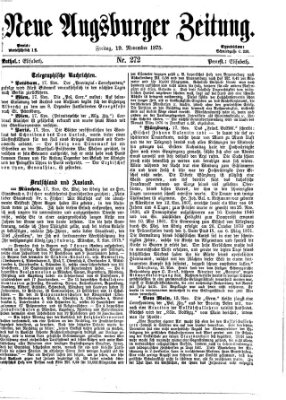 Neue Augsburger Zeitung Freitag 19. November 1875