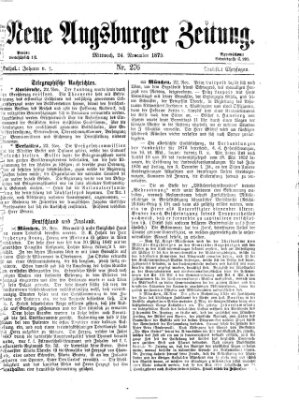 Neue Augsburger Zeitung Mittwoch 24. November 1875