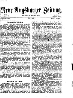 Neue Augsburger Zeitung Donnerstag 9. Dezember 1875