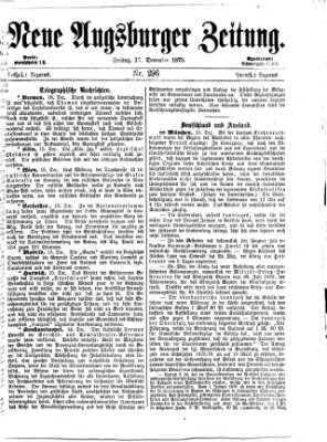 Neue Augsburger Zeitung Freitag 17. Dezember 1875