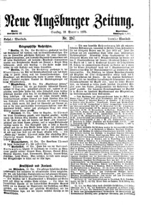 Neue Augsburger Zeitung Samstag 18. Dezember 1875