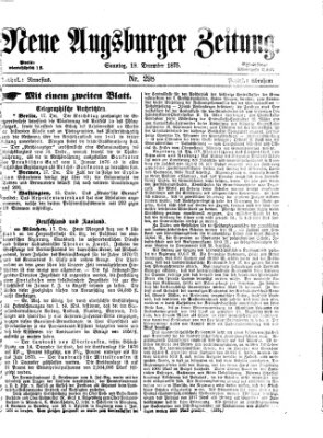 Neue Augsburger Zeitung Sonntag 19. Dezember 1875