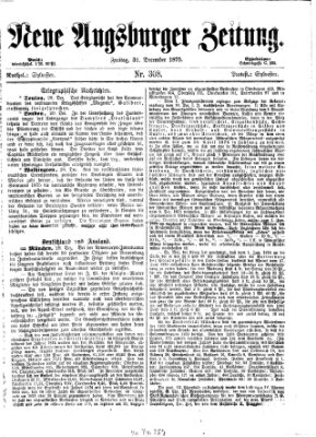 Neue Augsburger Zeitung Freitag 31. Dezember 1875