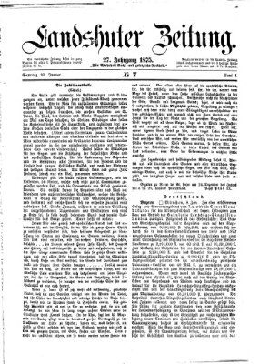 Landshuter Zeitung Sonntag 10. Januar 1875