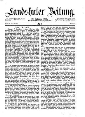 Landshuter Zeitung Mittwoch 13. Januar 1875