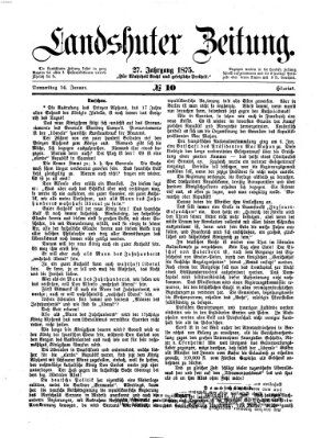 Landshuter Zeitung Donnerstag 14. Januar 1875