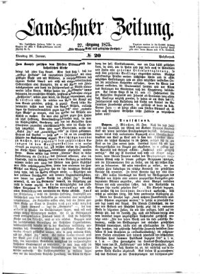 Landshuter Zeitung Dienstag 26. Januar 1875