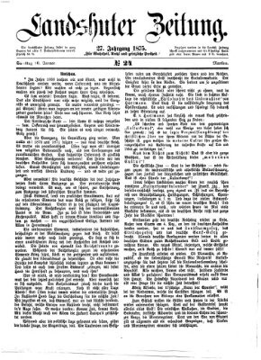 Landshuter Zeitung Samstag 30. Januar 1875