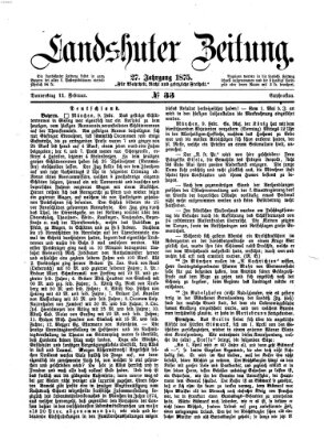 Landshuter Zeitung Donnerstag 11. Februar 1875