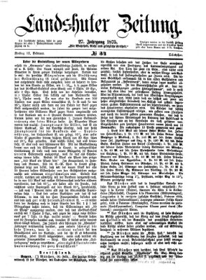 Landshuter Zeitung Freitag 12. Februar 1875