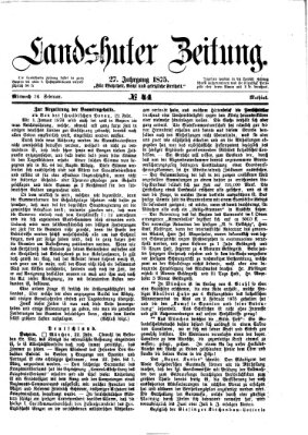 Landshuter Zeitung Mittwoch 24. Februar 1875