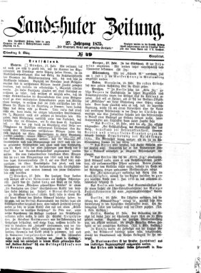 Landshuter Zeitung Dienstag 2. März 1875