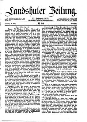 Landshuter Zeitung Dienstag 9. März 1875