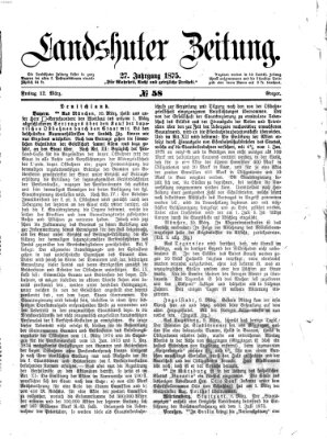 Landshuter Zeitung Freitag 12. März 1875