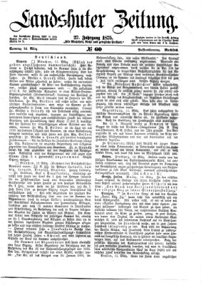 Landshuter Zeitung Sonntag 14. März 1875