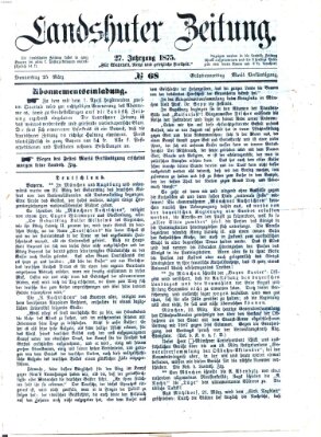 Landshuter Zeitung Donnerstag 25. März 1875