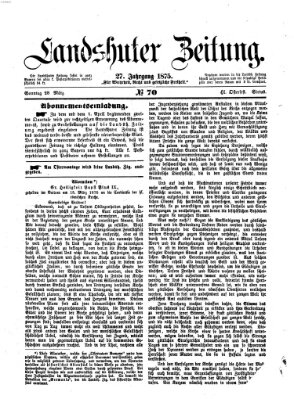 Landshuter Zeitung Sonntag 28. März 1875