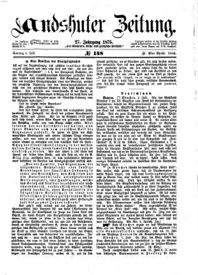 Landshuter Zeitung Sonntag 4. Juli 1875