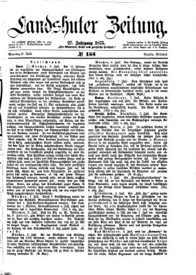 Landshuter Zeitung Samstag 10. Juli 1875