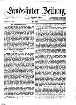 Landshuter Zeitung Dienstag 13. Juli 1875