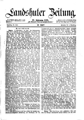 Landshuter Zeitung Donnerstag 15. Juli 1875