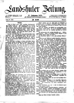 Landshuter Zeitung Freitag 16. Juli 1875