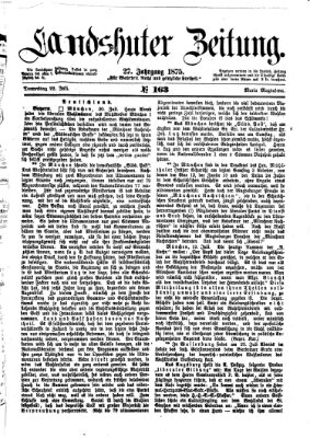 Landshuter Zeitung Donnerstag 22. Juli 1875