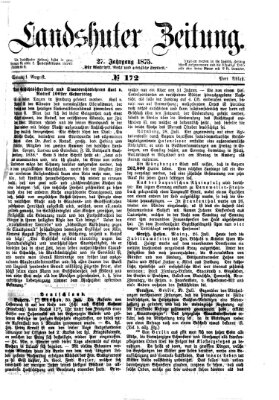 Landshuter Zeitung Sonntag 1. August 1875