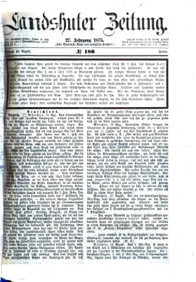 Landshuter Zeitung Mittwoch 18. August 1875