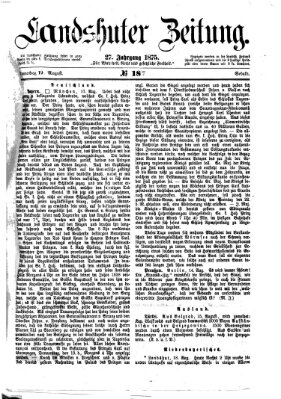 Landshuter Zeitung Donnerstag 19. August 1875