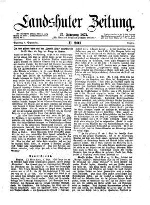 Landshuter Zeitung Samstag 4. September 1875