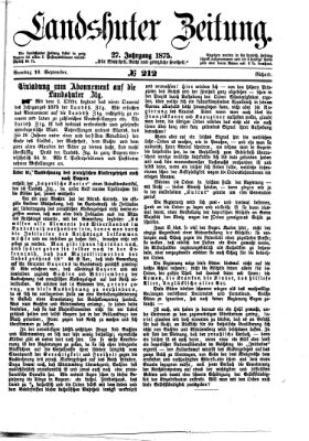 Landshuter Zeitung Samstag 18. September 1875